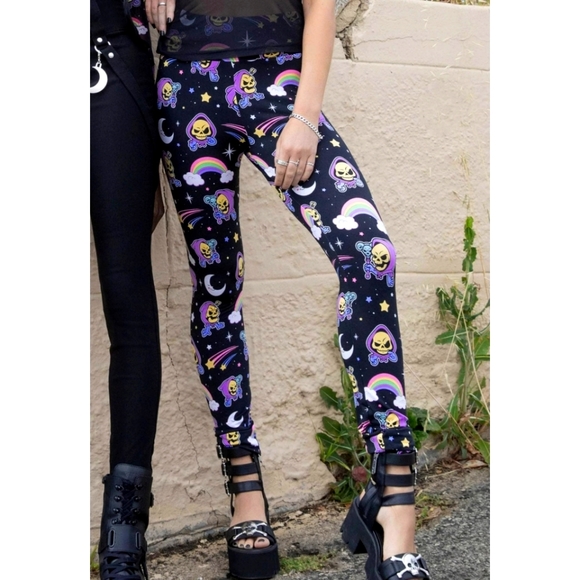 Killstar Not Cute Leggings NWT SOLD OUT Online - Picture 2 of 4